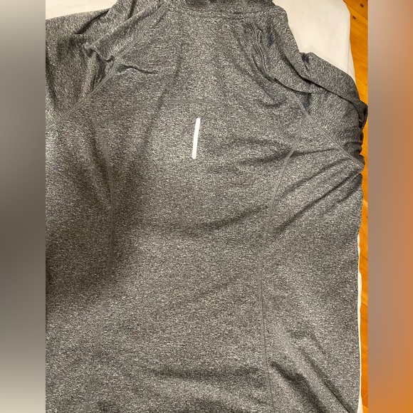 HOODIE REEBOK Quarter zip Tunic Fitted pullover Gray Spandex Yoga XL - Picture 3 of 10